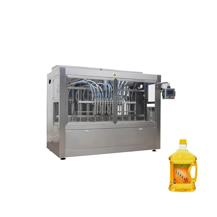 Plnicí stroj na 1 l slunečnicového oleje